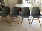 Zuiver Albert Kuip Eetkamerstoelen Lichtgrijs - Set van 4, Huis en Inrichting, Stoelen, Gebruikt, Design, Vier, Grijs