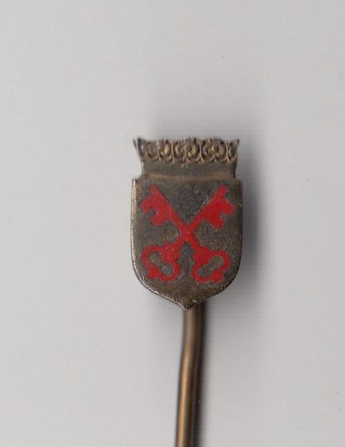 Leiden emaille Stadswapen speldje, Verzamelen, Speldjes, Pins en Buttons, Gebruikt, Speldje of Pin, Overige onderwerpen, Ophalen of Verzenden