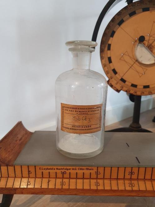 Grote zeldzame antieke Scheikunde Fles S6CL3 Chr. H.B.S. €25, Antiek en Kunst, Antiek | Glas en Kristal, Ophalen of Verzenden