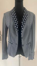 Jane Lushka blauwe polkadots Blazer, Kleding | Dames, Jasjes, Kostuums en Pakken, Blauw, Maat 42/44 (L), Ophalen of Verzenden