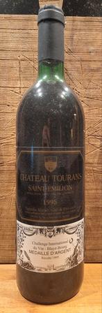 Wijn 1995 Saint-Emilion Chateau Tourans, Verzamelen, Ophalen of Verzenden, Nieuw, Frankrijk, Rode wijn