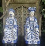 Zeer grote vintage Chinese porselein beelden echtpaar keizer, Ophalen