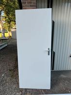 Opdekdeur met kozijn, Doe-het-zelf en Verbouw, Ophalen, 80 tot 100 cm, Binnendeur, Zo goed als nieuw