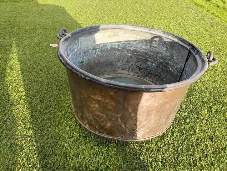 Oude Rode Koperen Ketel, Antiek en Kunst, Antiek | Koper en Brons, Ophalen of Verzenden