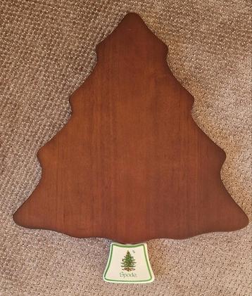 Spode Christmas Tree, Acacia hout, serveerplank met mesje. beschikbaar voor biedingen