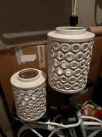 Riviera Maison Groot Windlicht - 2 stuks, Ophalen, Overige materialen, 25 tot 50 cm, Wit