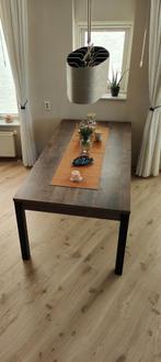 Eettafel Emile Donkerbruin 200cm, Huis en Inrichting, Tafels | Eettafels, Ophalen, Gebruikt, 200 cm of meer, 50 tot 100 cm