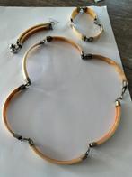 Prachtige antieke gearticuleerde  runder bot juwelen., Sieraden, Tassen en Uiterlijk, Antieke sieraden, Verzenden, Zilver, Armband