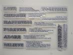 Clear stamp; "words", Ophalen of Verzenden, Zo goed als nieuw, Clearstamp