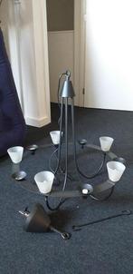 Kroonluchter / hanglamp met lampjes en kaarsenhouders, Huis en Inrichting, Lampen | Kroonluchters, Ophalen, Zo goed als nieuw