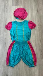 Pietenpak roze blauw 122/128, Ophalen of Verzenden, Gebruikt