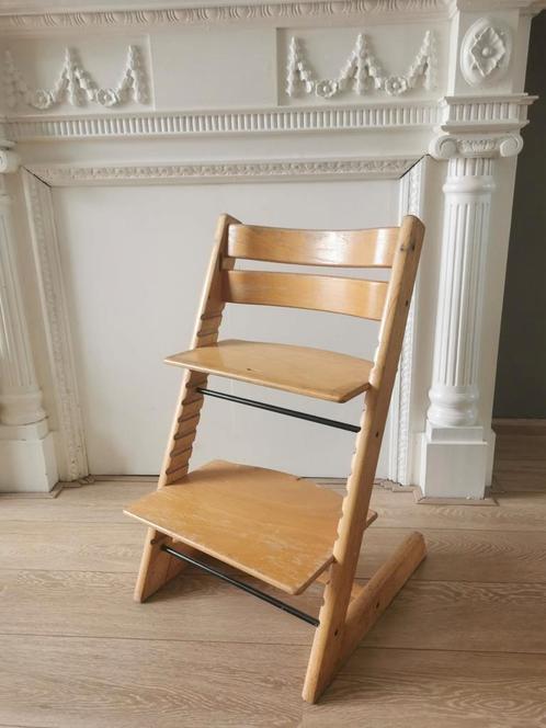 Stokke beukenhout TRIPP TRAPP kinderstoel meegroei stoel, Kinderen en Baby's, Kinderstoelen, Gebruikt, Meegroeistoel, Aanschuifbaar