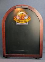 Grimbergen reclame krijtbord met verlichting, Ophalen, Gebruikt, Reclamebord, Plaat of Schild, Overige merken