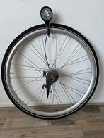 28 inch voorwiel naafdynamo met lamp  compleet, Wiel, Verzenden, Algemeen, Zo goed als nieuw