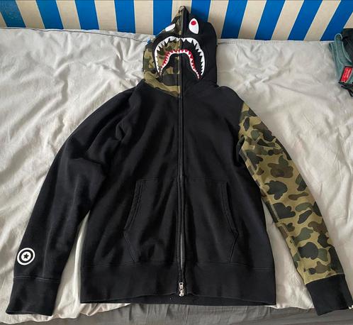 Bape Camo Shark Full Zip Hoodie - Medium, Kleding | Heren, Truien en Vesten, Zo goed als nieuw, Maat 48/50 (M), Ophalen of Verzenden