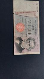 Italiaanse 1000 Lire Bankbiljet, Ophalen of Verzenden, Italië, Los biljet
