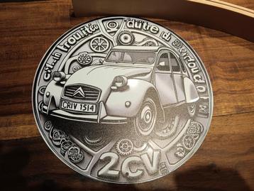 Ijzeren bord met Citroen 2CV beschikbaar voor biedingen