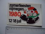 sticker oud NIJMEGEN VIERDAAGSE 1980 wandelen wandelsport, Verzenden, Zo goed als nieuw, Bedrijf of Vereniging