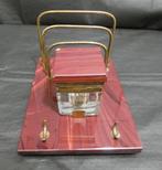 Inktstel met brievenhouder en pennenhouder van glas [348], Antiek en Kunst, Ophalen