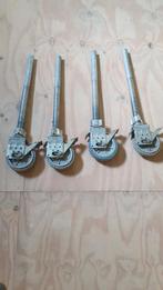 Steiger 3x leuningframes, 9x wiel, 2x stabilisator, 2x platf, Doe-het-zelf en Verbouw, Steigers, Ophalen, Gebruikt, Rolsteiger of Kamersteiger