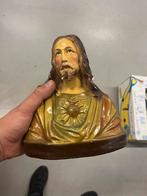 Antieke Jezus Christus Buste met Heilig Hart Icoon. Religieu, Ophalen