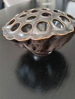 Bruin bronzig vaasje, Ophalen of Verzenden, Overige kleuren, Glas, Minder dan 50 cm