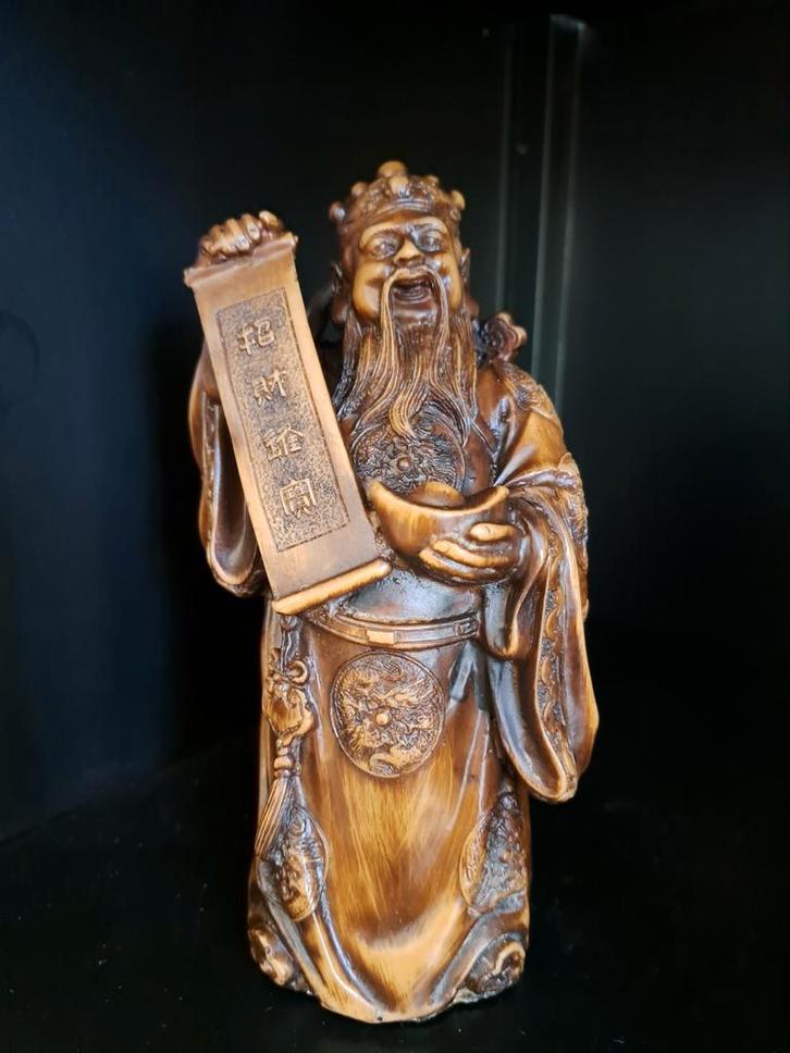 Beeld Chinese godheid Caishen, Verzamelen, Beelden en Beeldjes, Ophalen of Verzenden