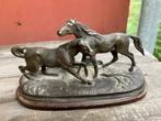 Pierre-Jules Mêne ( 1810-1879) gesigneerde bronzen paarden, Antiek en Kunst, Ophalen of Verzenden, Brons