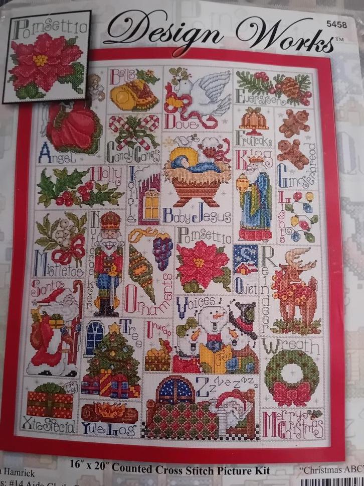 Borduurpakket Christmas ABC van Design Works, Hobby en Vrije tijd, Borduren en Borduurmachines, Nieuw, Borduurpakket, Ophalen of Verzenden