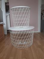 opbergtafels, Huis en Inrichting, Tafels | Bijzettafels, Ophalen, Minder dan 55 cm, Gebruikt, Rond