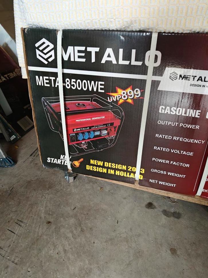 Nieuwe aggregaat 8500 kw     STROOMSTORINGEN???, Doe-het-zelf en Verbouw, Aggregaten, Nieuw, Benzine, 5 tot 10 kVA, Elektrisch startend