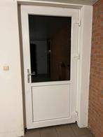 Kunststof Buitendeur met Glas, Doe-het-zelf en Verbouw, Deuren en Horren, Ophalen, Kunststof, Gebruikt, 80 tot 100 cm