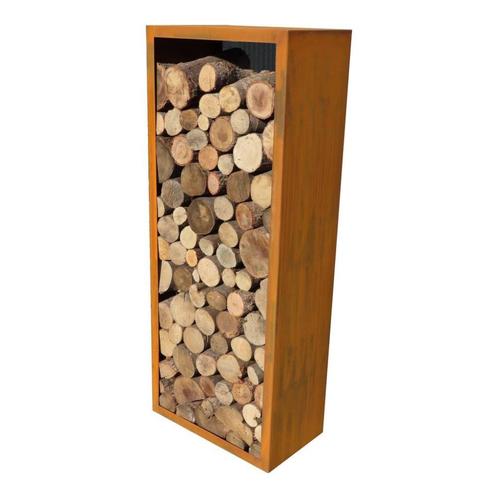 Houtopslag Woodstore 150x60 Cortenstaal, Tuin en Terras, Haardhout, Blokken, Overige houtsoorten, Minder dan 3 m³, Ophalen of Verzenden