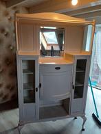 Hoge witte kast met spiegel, Huis en Inrichting, Kasten | Buffetkasten, Gebruikt, 100 tot 150 cm, 150 tot 200 cm, 25 tot 50 cm