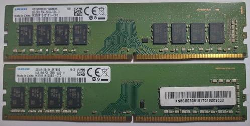 16GB DDR4 2x8GB PC4-21300 2666Mhz Samsung Desktop 1837 1843, Computers en Software, RAM geheugen, Gebruikt, Desktop, 16 GB, DDR4