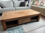 Houten salontafel, Huis en Inrichting, Tafels | Salontafels, Ophalen, Gebruikt, 100 tot 150 cm, 50 tot 100 cm