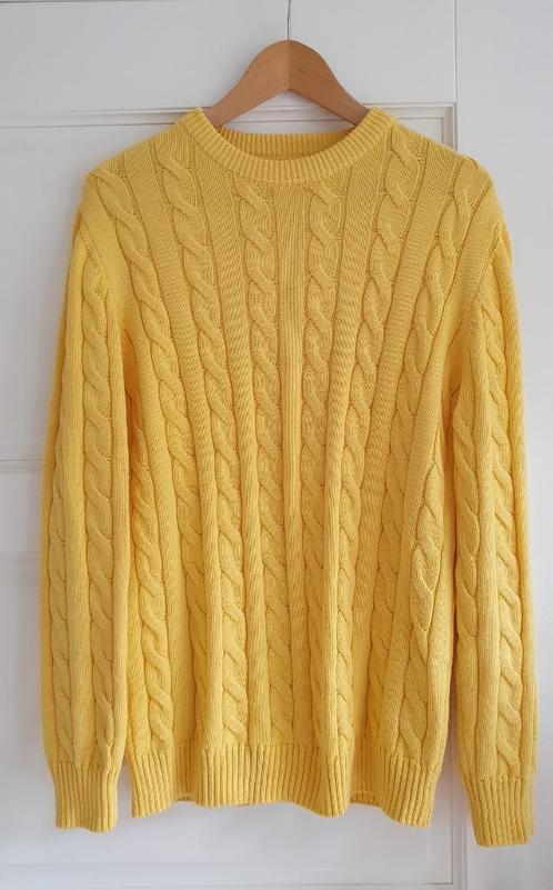 Gele kabeltrui van Zara (maat M), Kleding | Heren, Truien en Vesten, Nieuw, Maat 48/50 (M), Geel, Ophalen