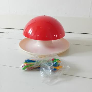 Retro, vintage, hapjes paddestoel met prikkers, kunststof,  beschikbaar voor biedingen