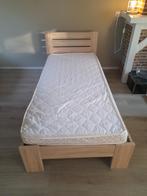 1-persoonsbed Sydney met hoofdbord - eikenkleur - 90x200 cm, Huis en Inrichting, Slaapkamer | Bedden, Ophalen, 90 cm, Eenpersoons