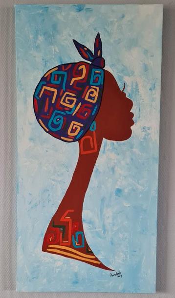 Schilderij afrikaanse dame