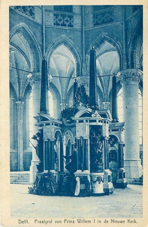 (386-236-011) Delft Praalgraf Willem I, Verzamelen, Ansichtkaarten | Nederland, Zuid-Holland, Verzenden