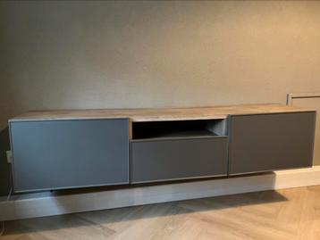 IKEA Besta tv meubel grijs met grijs eiken look