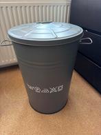 Grijze metalen was emmer met deksel, Ophalen, Gebruikt, Grijs