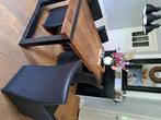 Te koop mooie Lederen (merk)  stoelen 4 stuks., Huis en Inrichting, Ophalen, Zwart, Leer, Vijf, Zes of meer stoelen