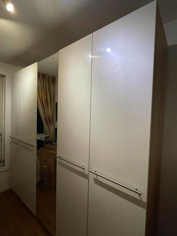 IKEA Pax Hoogglans | Hoogglans Wit - Licht Eiken | 5-deuren