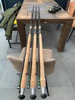 Set van 3 handgebouwde karperhengels 13ft, Watersport en Boten, Hengelsport | Karpervissen, Ophalen, Gebruikt, Complete set