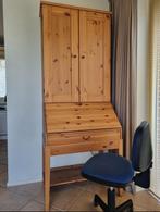 Houten bureau met opbergruimte, Met klep(pen), Zo goed als nieuw, Minder dan 100 cm, 25 tot 50 cm