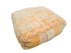 Vierkante vintage Berber poef kussen handmade 60x60x25cm, Overige materialen, Vintage oosters Berber Boujad hype, Ophalen of Verzenden