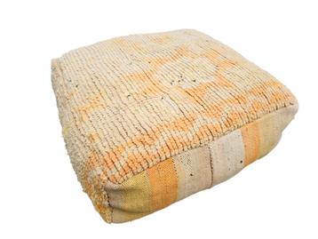 Vierkante vintage Berber poef kussen handmade 60x60x25cm beschikbaar voor biedingen