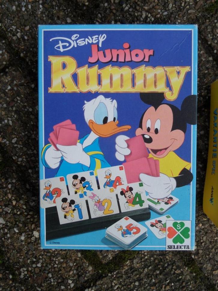 Disney Rummycub junior, Hobby en Vrije tijd, Gezelschapsspellen | Bordspellen, Zo goed als nieuw, Een of twee spelers, Drie of vier spelers